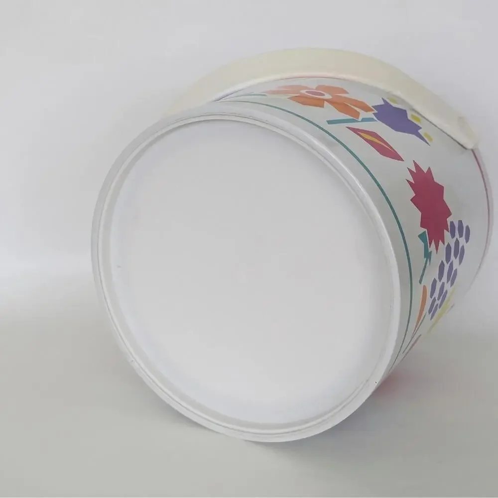 1980s Vintage Floral Ice Bucket